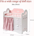 Wooden Baby Doll Crib Fits Dolls up to 21" for Girls 3+