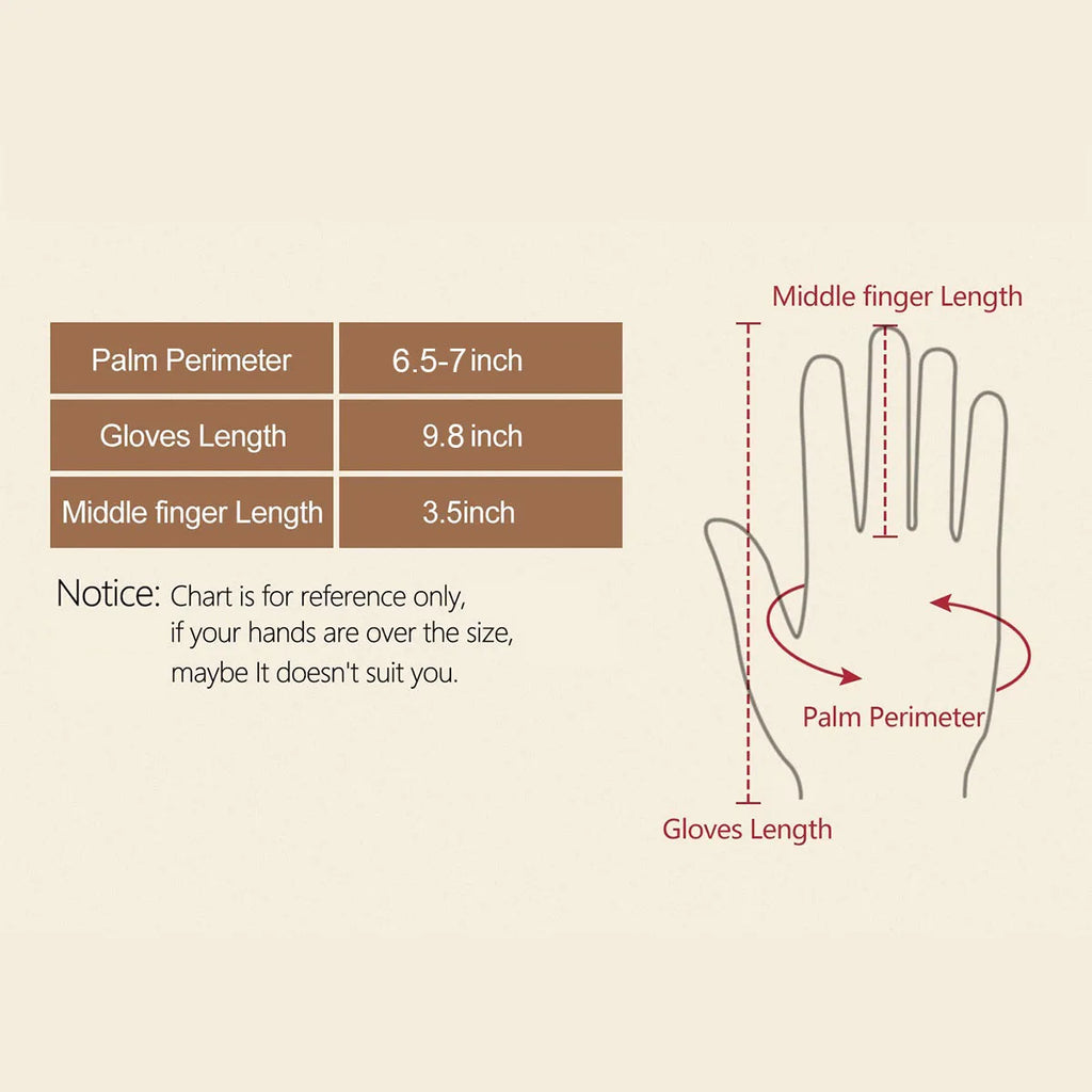 Womens PU Leather Gloves Faux Trim