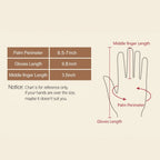 Womens PU Leather Gloves Faux Trim