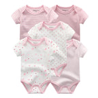 5 Piece Unisex Bodysuits 100% Cotton